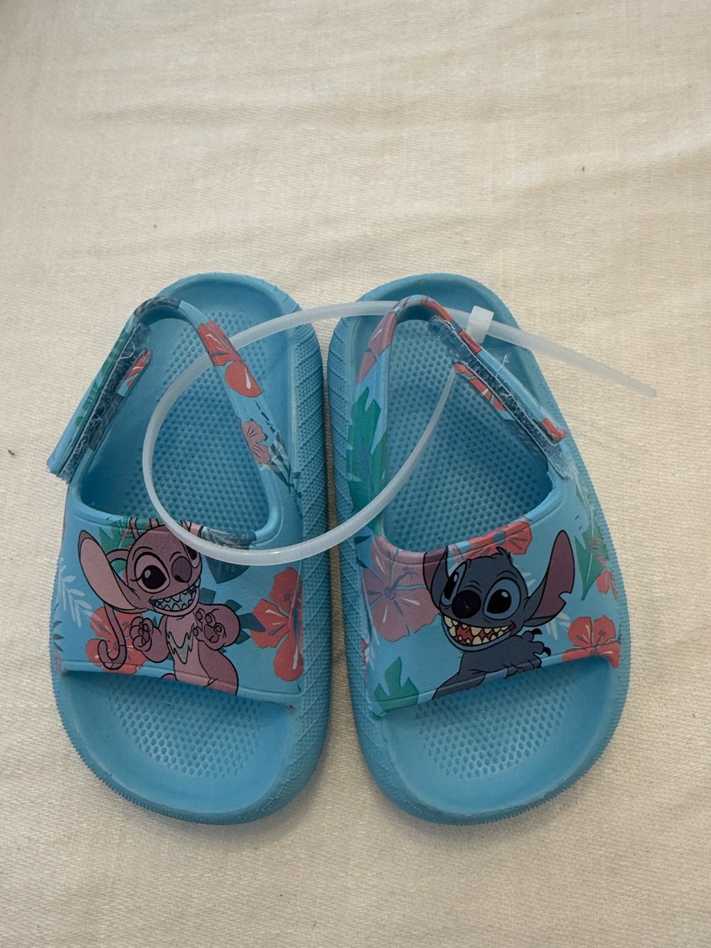 Disney Blue Stitch & Angel Slide Sandals